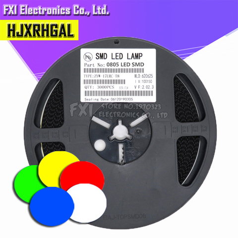 1 rollo de 0402, 0603, 0805, 1206, 1210 SMD diodos LED luz amarillo rojo verde azul blanco 5000 Uds 4000 Uds 3000 Uds 2000 Uds ► Foto 1/2