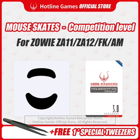 Hotline Games Mouse Skates Nivel de competencia, patines de ratón, pies de repuesto para ZOWIE FK2 Mouse 0,28mm/0,6mm de espesor ► Foto 1/6