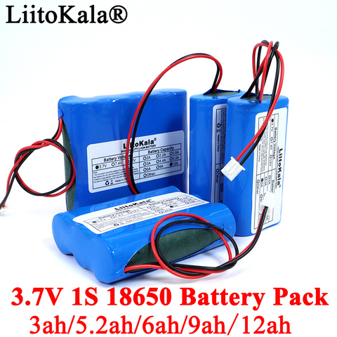 3,7 V 18650 batería de litio 2600 mAh 5200 mAh pesca LED luz Bluetooth altavoz 4,2 V emergencia DIY baterías + + protección ► Foto 1/6