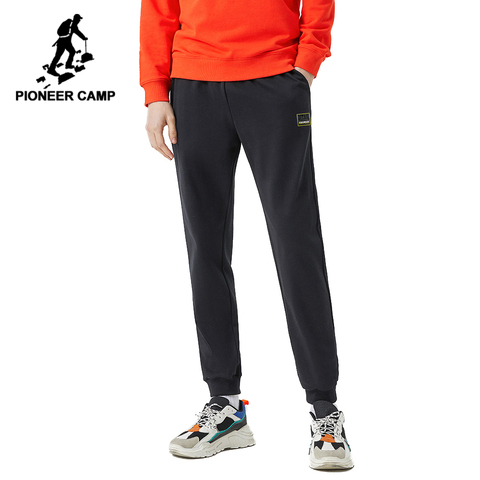 Pioneer Camp 2022 primavera nuevos pantalones Jogger hombres 100% algodón cordón cómodos pantalones elásticos de cintura AZZ0107025 ► Foto 1/6