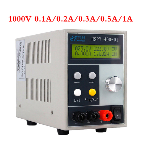 HSPY-fuente de alimentación ajustable para laboratorio, fuente de Banco programable de 1000V, 0.1A, 1A, 4 dígitos, 0,01 V, 0.001A ► Foto 1/6