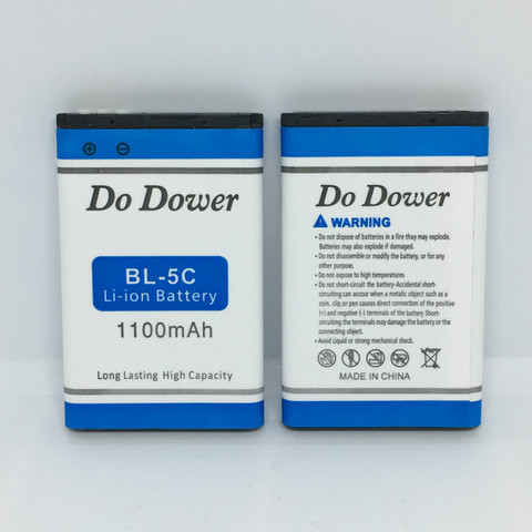 Original ¿Dower BL-5C batería para Nokia 1000, 1010, 1100, 1108, 1110, 1111, 1112 batería 1116 BL5C BL-5CA BL-5CB BL 5C ► Foto 1/6