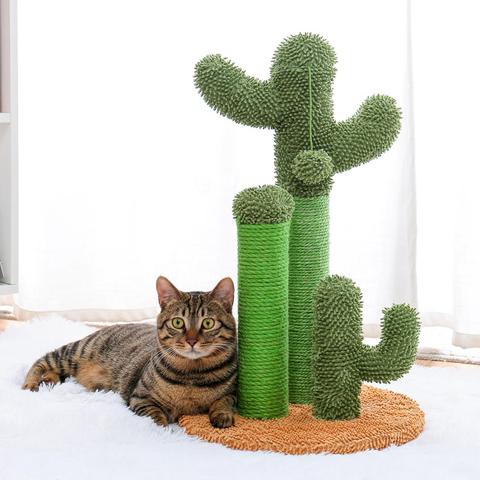 Dropshipping. Exclusivo. M/L Cactus rascador para gato con cuerda de Sisal gato Cactus para jóvenes y adultos gatos gato de juguete ► Foto 1/6