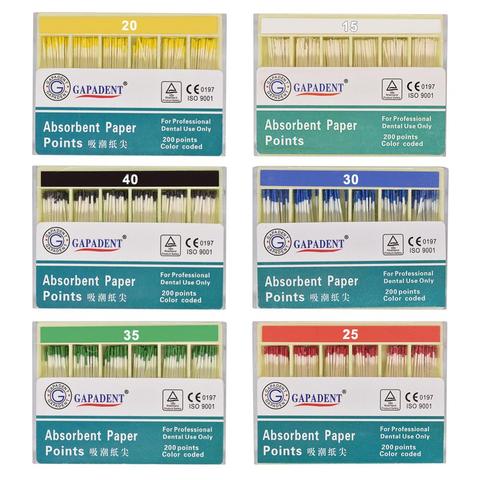 Puntas de papel absorbente Dental, 200 unidades por caja, producto para endodoncia, producto para dentista, calidad Superior #15-#40 ► Foto 1/6