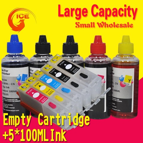 Para CANON MG6640 ip7240 MX724 MG 6640 ip 7240 MX 724 cartucho de tinta PIxma printer 5 cartucho de tinta recargable de Color PGI450 ► Foto 1/6