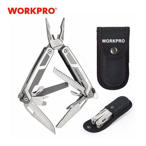 WORKPRO-Herramientas multifunción 16 en 1, cuchillo, tijeras, sierra y destornillador ► Foto 1/6