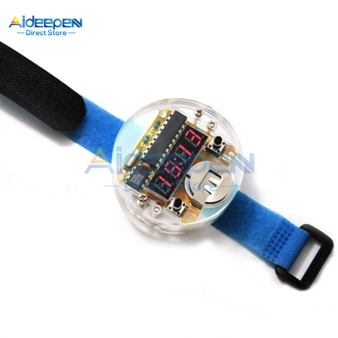 Reloj Digital LED de 3V CC, Kit de bricolaje con cubierta transparente, electrónico inteligente, chip único, alta calidad, nuevo, 100% ► Foto 1/6