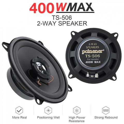 Altavoz HiFi de 2 vías para coche, 5 pulgadas, 400W, Coaxial, estéreo, música, para puerta de vehículo, frecuencia de rango completo ► Foto 1/6