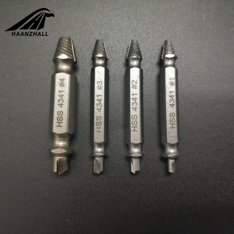 Extractor de tornillos dañados de doble punta, cabeza de rotura rota, extractores de tornillo tornillos para madera, Extractor de extracto, herramienta de taladro 1 #2 #3 #4 ► Foto 1/6