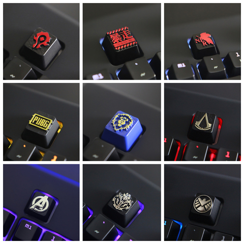 Keycap, llavero personalizado en relieve de aleación de zinc para Teclado mecánico de juego, teclado único DIY de alta gama ► Foto 1/6