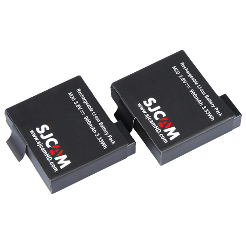 SJCAM-2 uds. De batería de ion de litio recargable, 3,8 V, 900mAh, 3,33 Wh, color negro, para SJCAM M20 Sports DV, baterías de la cámara ► Foto 1/6