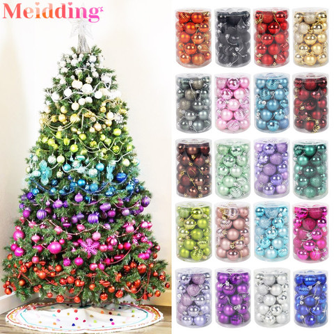 34 Uds 4cm bolas navideñas de adornos decoraciones para árboles de Navidad bola de Navidad decoración del hogar de Navidad 2022 decoración de Navidad ► Foto 1/6
