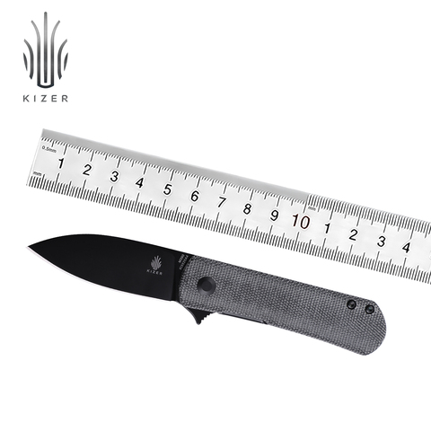 Kizer-cuchillo de supervivencia Yorkie Ki3525A4, hoja de acero negra M390 con mango de Micarta, ligero, para exteriores, 2022 ► Foto 1/6