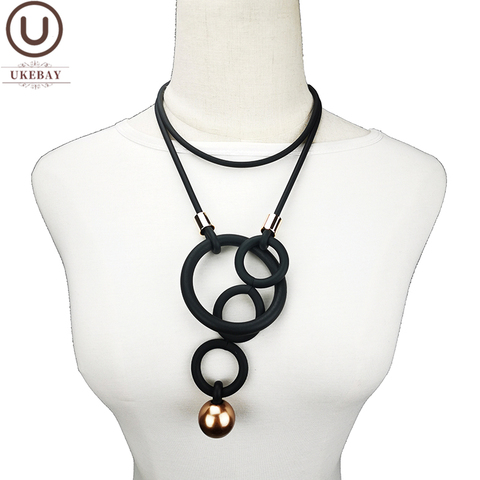 UKEBAY-collares de perlas colgantes para mujer, joyería de Strange, collar redondo con estilo, diferentes prendas de vestir, joyería para la ropa ► Foto 1/6