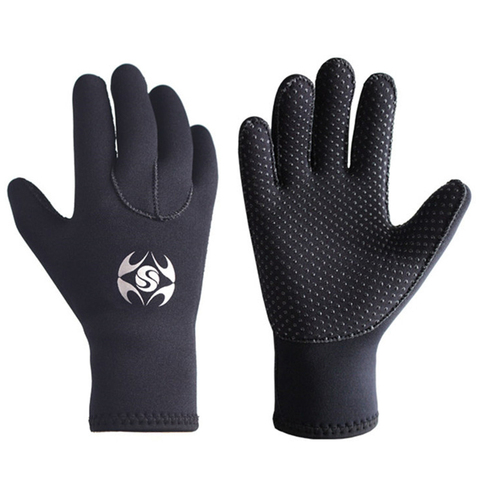 Guantes de buceo de 3mm para hombre y mujer, de neopreno caliente, para surf, pesca submarina, esnórquel, pesca en bote, pescadores, Invierno ► Foto 1/6