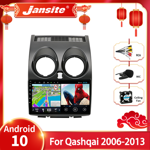 Jansite Android 10,0 para Nissan Qashqai 1 J10 2006-2013 Radio de coche Multimidia Video Player navegación GPS 2 Din estéreo unidad de cabeza ► Foto 1/6