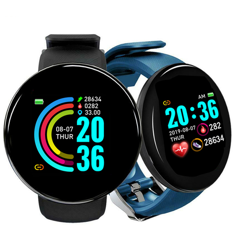 Reloj deportivo inteligente D13 para Android IOS, pulsera con Bluetooth, Monitor de ritmo cardíaco y presión arterial, D18 ► Foto 1/6