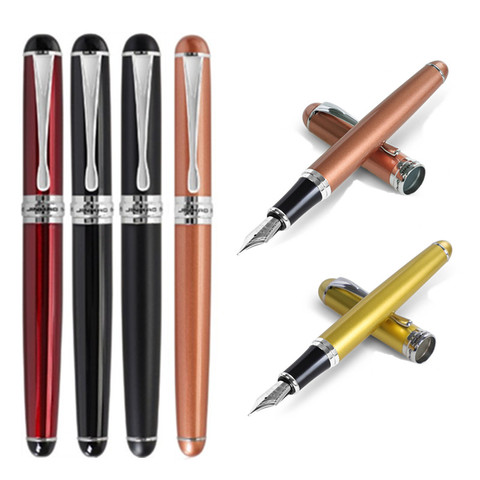 Jinhao X750 pluma estilográfica Iraurita Clip de metal completo plumas de lujo regalo para estudiantes papelería oficina escuela suministros ► Foto 1/5