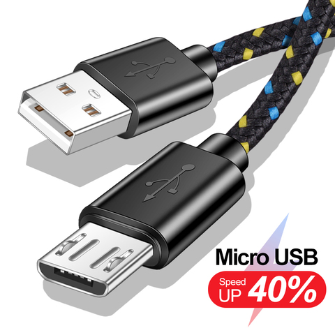 Cable Microusb de carga rápida para móvil, adaptador de cargador de datos de 0,5 M, 1M, 2M, 3M, para Samsung S7, Xiaomi, Huawei, Android ► Foto 1/6