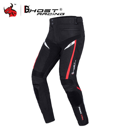 Fantasma de la motocicleta de carreras pantalones de los hombres de invierno a prueba de frío pantalones estilo motero noche reflejo protector para motocicleta pantalones tienen Forro de algodón ► Foto 1/6