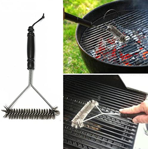 Accesorios de cocina para barbacoa, Kit de cepillo de limpieza, herramientas de cocina de acero inoxidable, cepillo de alambre para parrilla ► Foto 1/1