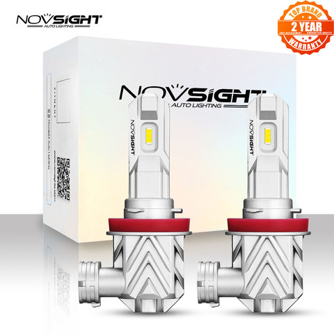 NOVSIGHT-Luz antiniebla de coche, luz LED Mini H11 H8 H9 de 50W, 12V, 10000LM, accesorios para coche, bombillas de coche blancas de 6000K ► Foto 1/6