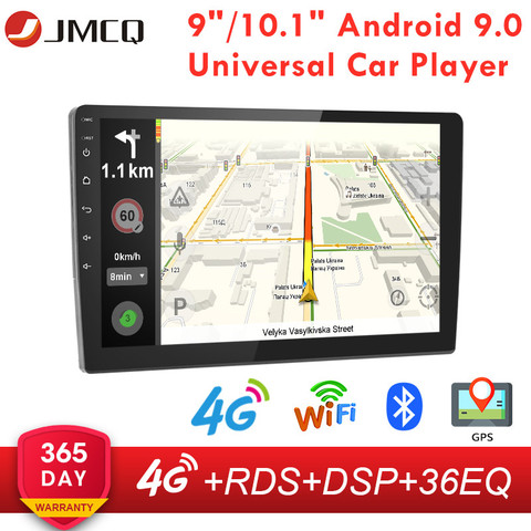 JMCQ Android 9,0 Universal Car Radio Multimedia reproductor de vídeo 2din 4G jugador DSP GPS Navigaion 1 9/10 