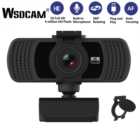 Wsdcam-cámara Web HD 1080P, 2K, ordenador, PC, Webcam con micrófono para transmisión en vivo, videollamadas, cámaras de trabajo en conferencia, Web PC ► Foto 1/6