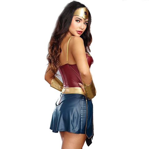 Disfraz de superhéroe para mujer, vestido Sexy de Halloween, Cosplay, disfraz de adulto, Uds. ► Foto 1/6