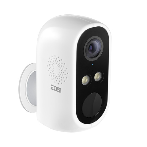 ZOSI-cámara IP inalámbrica de seguridad para interiores y exteriores, videocámara IP de 1080P Full HD con batería recargable, WiFi, resistente al agua IP65, detección PIR ► Foto 1/6