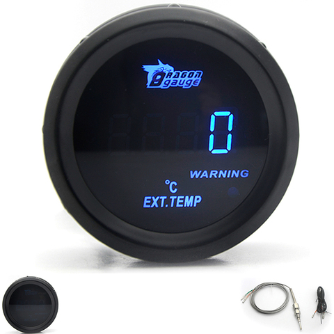 Medidor de temperatura de gases de escape, medidor Digital de temperatura de Gas EXT, Led azul, con Sensor, 2 pulgadas, 52mm ► Foto 1/6