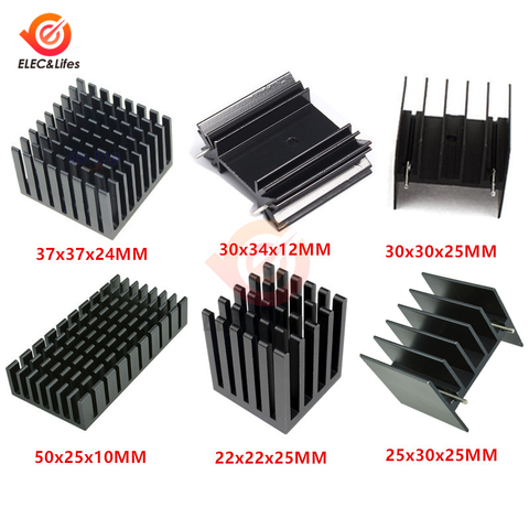 Disipador de calor x 30x34x12MM 25x30x25MM 40x40x11MM 50x25x10MM x 37x37x24MM disipador de calor de aluminio para chip IC LED Transistor de potencia convertidor DC ► Foto 1/6