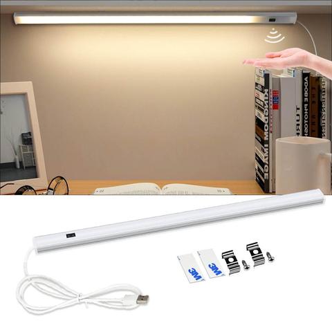 Luz LED USB con Sensor de movimiento, lámpara de mesa de lectura de libros, funciona con batería externa de 5V ► Foto 1/6