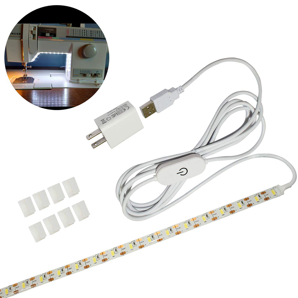 Luz LED portátil para máquina de coser, Base de montaje magnético, lámpara  de cuello de cisne para todas las máquinas de coser, iluminación, 30 LED -  AliExpress