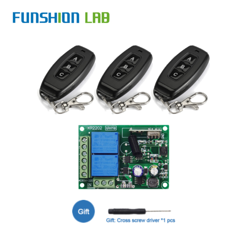 Módulo receptor por relé, transmisor Universal inalámbrico, interruptor de Control remoto para lámpara de Motor, luz LED, bricolaje, 433Mhz, CA, 110V, 220V, 2 canales ► Foto 1/6