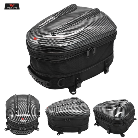 WOSAWE-bolsa trasero para motocicleta 18-24limpermeable, multifuncional, duradera, bolsa de asiento trasero, mochila para casco de moto ► Foto 1/6