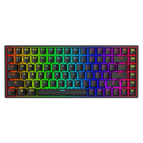 Teclado mecánico MXRSKEY 84U 84 teclas, modo dual, Bluetooth 5,0, efecto de iluminación 75%, interruptor RGB, led tipo c, macro de software ► Foto 1/1