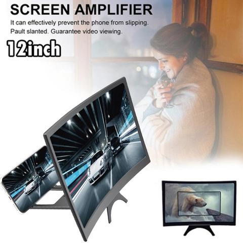 Soporte amplificador de pantalla 3D Hd para teléfono, lupa de 12 pulgadas para películas y vídeos ► Foto 1/6