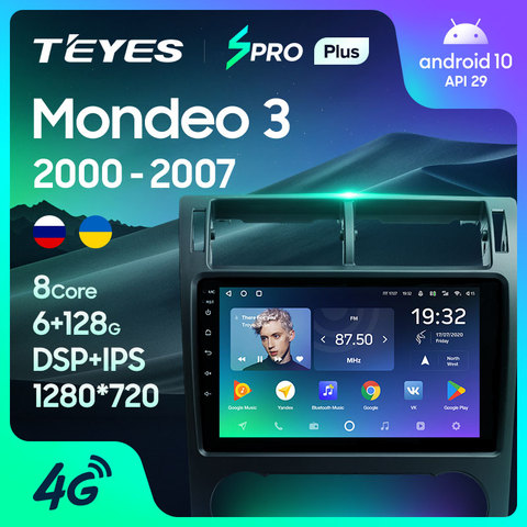 TEYES SPRO Plus-Radio Multimedia con GPS para coche, Radio con reproductor, Android 10, No 2din, DVD, para Ford Mondeo 3 ► Foto 1/6