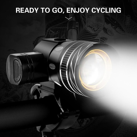 Luz de bicicleta recargable por USB Z30, T6, 15000 lm, juego de luz, linterna de ciclismo, con zoom, impermeable ► Foto 1/6