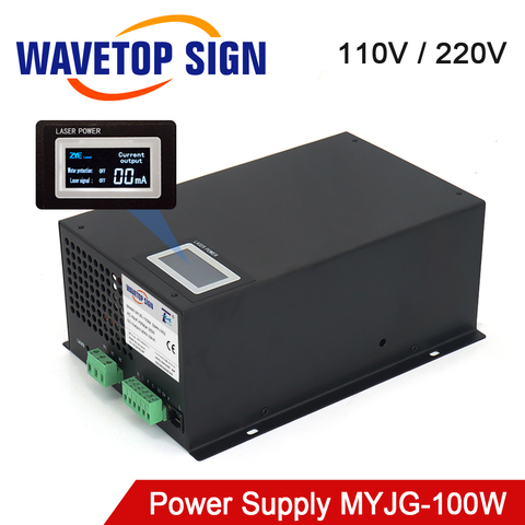 WaveTopSign MYJG-100W-fuente de alimentación láser CO2, 80-100W, categoría para máquina de grabado y corte láser CO2 ► Foto 1/6