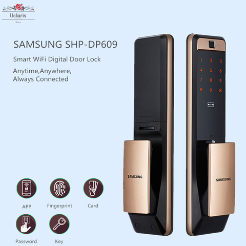 Cerradura Inteligente Digital con huella dactilar para el hogar, SAMSUNG SHP-DP609, WiFi ► Foto 1/1