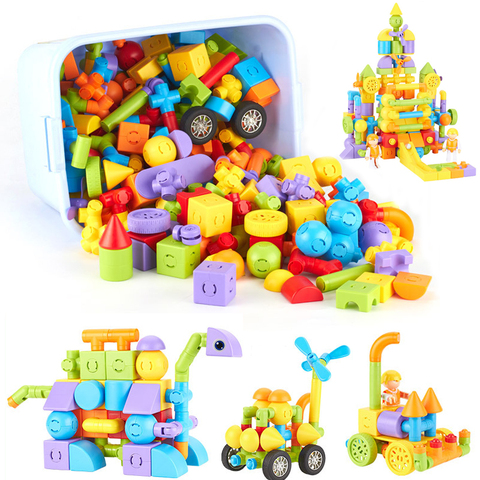 28-128 unids/set de juguetes educativos de aprendizaje magnético bloque de imán cubo auto educación juguetes de construcción magnética bloques de construcción ► Foto 1/6
