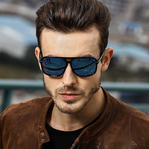 Gafas de Sol polarizadas y cuadradas para hombre, lentes de sol masculinas a la moda, estilo cuadrado con gradiente, adecuadas para conducir, diseño vintage de marca, 2022 ► Foto 1/6