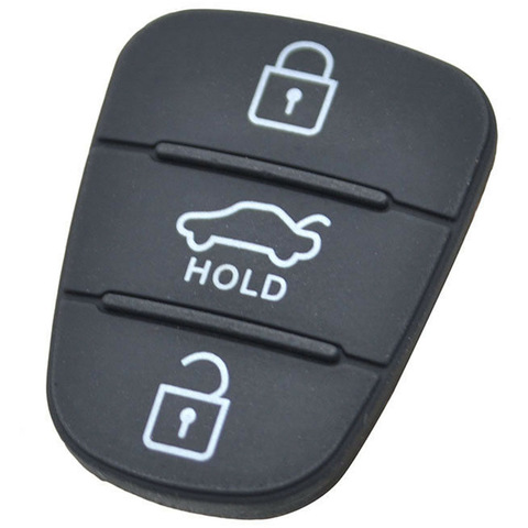 Funda con llave remota de 3 botones con tapa de goma para Hyundai i20 i30 Kia Solaris Rio Sorento Sportage ceed ► Foto 1/4