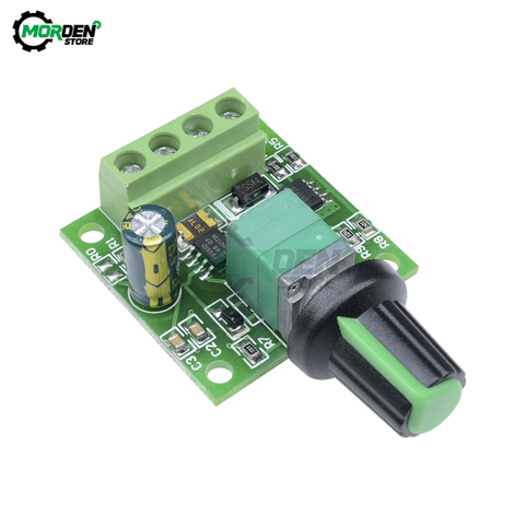 Controlador de velocidad del Motor, regulador de ventilador de bajo voltaje, DC 1,8 V-15V 2A 30W PWM, Interruptor de Control de Velocidad PWM, unidad ajustable 5V 12V ► Foto 1/6