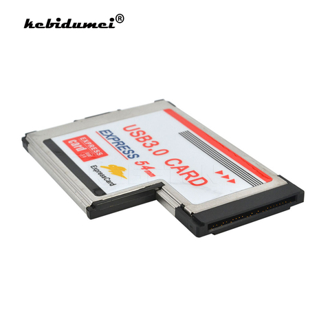 Adaptador de tarjeta PCI Express, 5Gbps, USB 3,0, Dual, 2 puertos, PCI, ranura de 54mm, convertidor PCMCIA para portátil y Notebook ► Foto 1/6