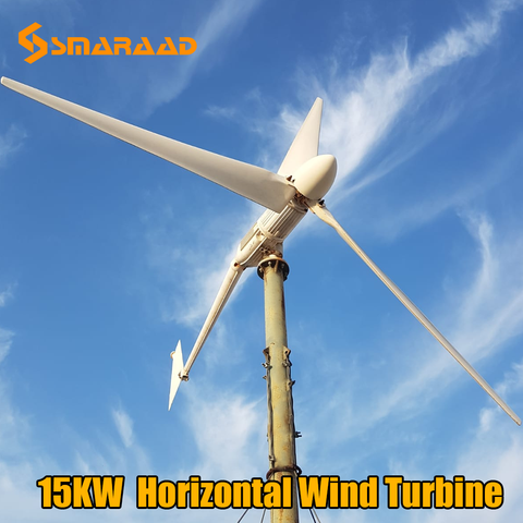 Molino de viento trifásico de salida AC, turbina aerogeneradora de 5000W 10KW15KW 48V 96V 120V 220V 380V ► Foto 1/1