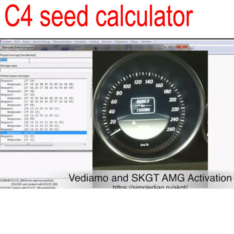 Calculadora de llave de semilla para MB Star C4, C5, C6, DTS, servicio en línea para Vediamo Monaco, desbloqueo de acceso ECU para MB cars minivans ► Foto 1/6