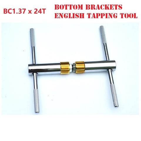 Herramientas de reparación de bicicletas de fondo entre corchetes inglés herramienta de roscado BC 1,37*24 BB68 BB73 Fondo soportes de fresado de Tapping herramientas ► Foto 1/6